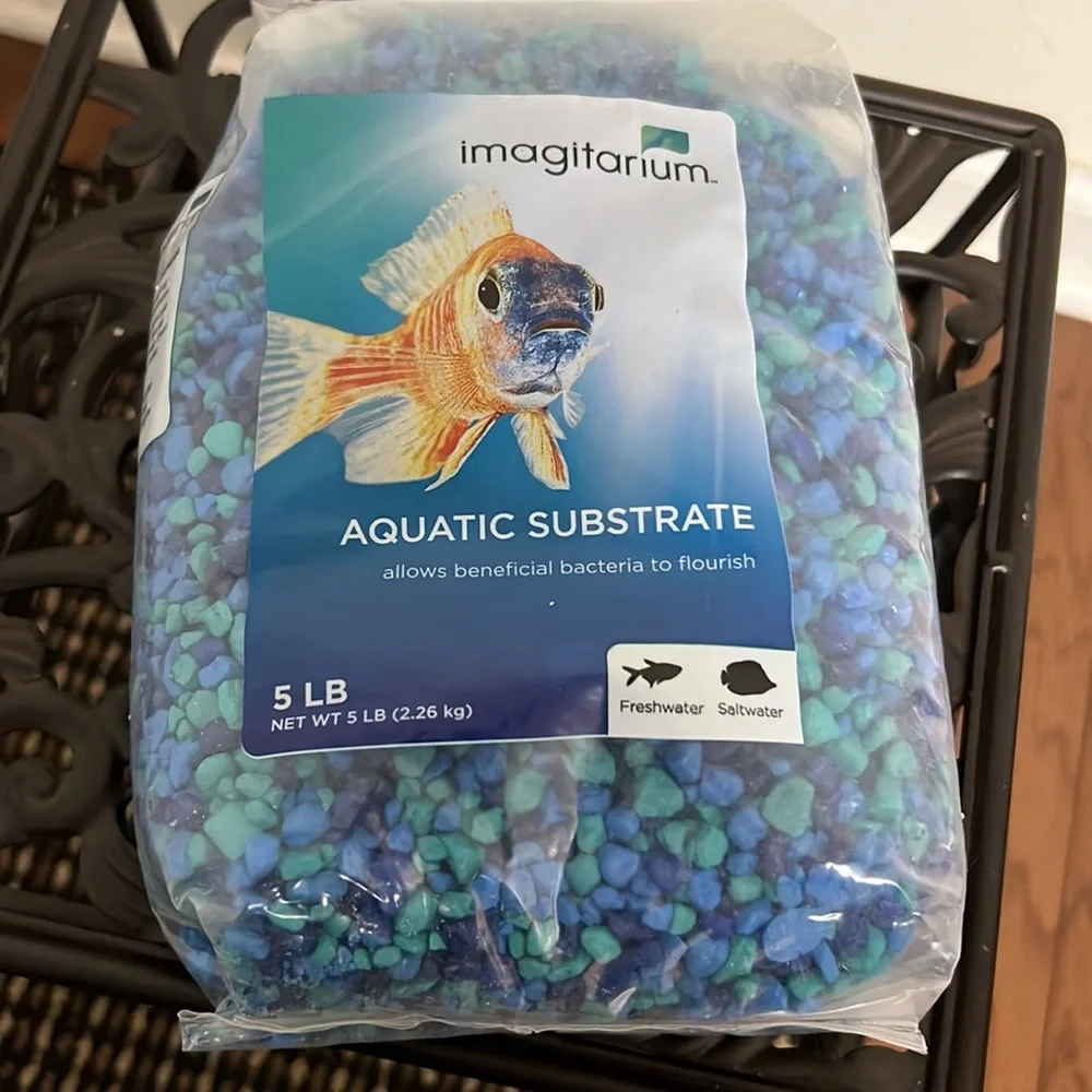 ✨HOST PICK✨Imagitarium Aquatic Substrate Blue & Teal Rocks 5Lbs